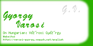 gyorgy varosi business card